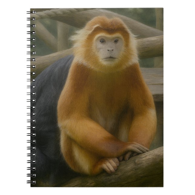 Snub-Nosed Monkey in Woodland Refuge Notebook (Front)