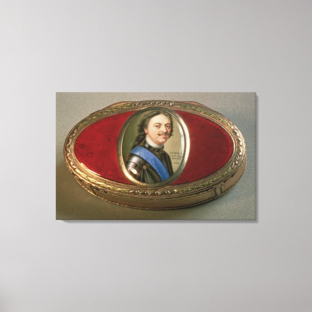 Snuff box with portrait miniature of Peter Canvas Print (Front)
