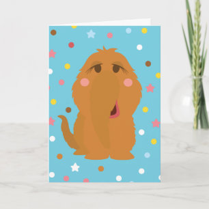 Snuffleupagus Blue Stars & Dots Pattern Card