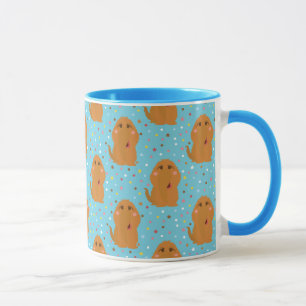 Snuffleupagus Blue Stars & Dots Pattern Mug