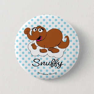 Snuffleupagus Doodley Graphic 6 Cm Round Badge