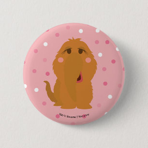 Snuffleupagus Pink Polka Dot Pattern 6 Cm Round Badge