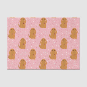 Snuffleupagus Pink Polka Dot Pattern Tissue Paper