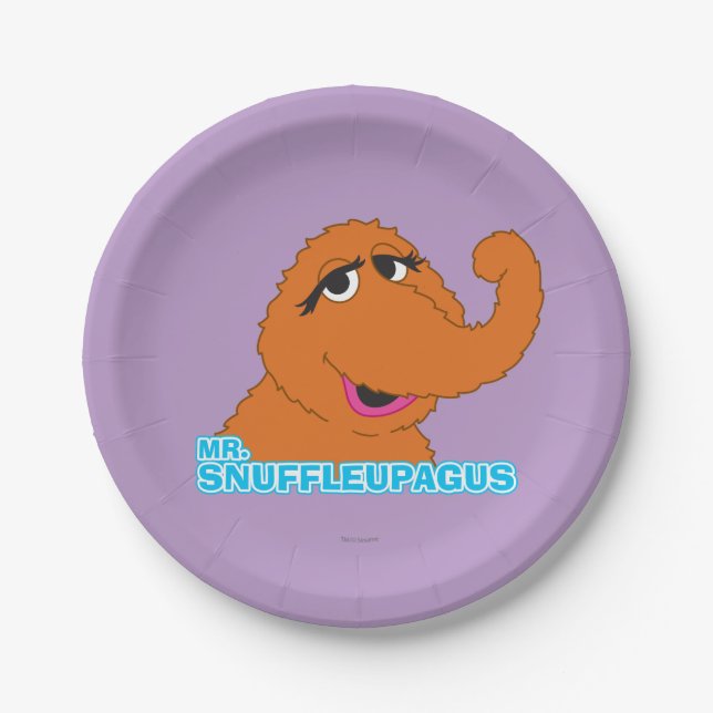 Snuffleupagus Relaxed Paper Plate (Front)