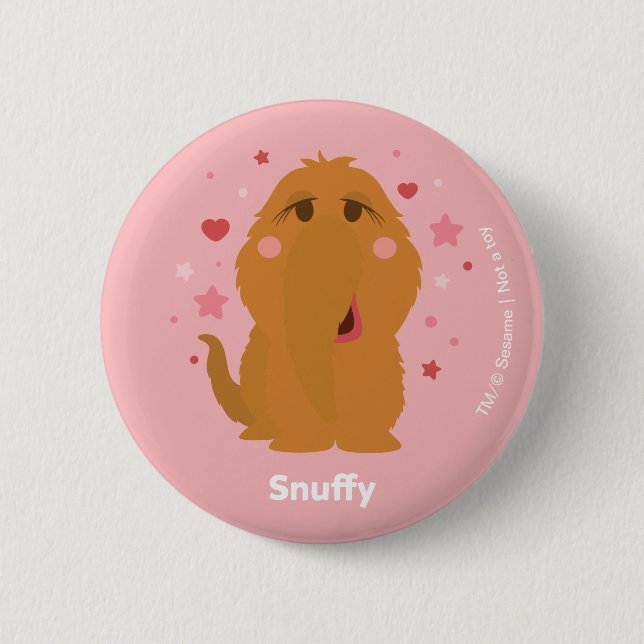 Snuffy Hearts & Stars Graphic 6 Cm Round Badge (Front)