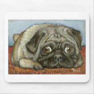 Snug pug mouse pad