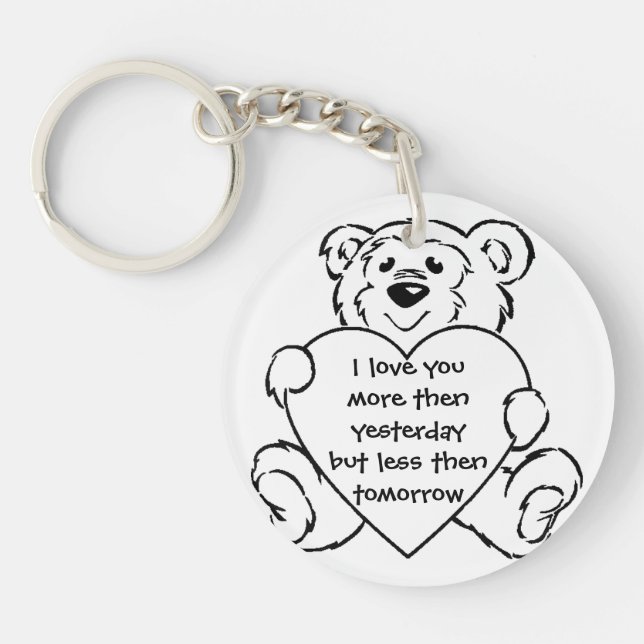 Snuggle Bear Key Ring (Front)