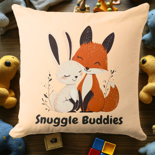 Snuggle Buddies Fox & Bunny   Cosy Animal Friends  Cushion