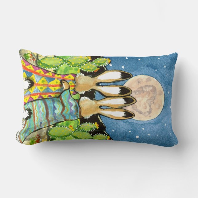 Snuggle Bunnies Southwestern Romantic Pillow (Front)