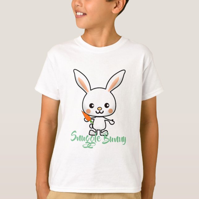 Snuggle Bunny Kawaii Custom T-Shirt (Front)
