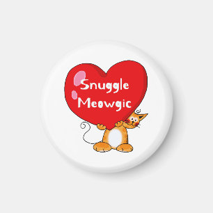 Snuggle Meowgic Funny Cat Pun Art Magnet