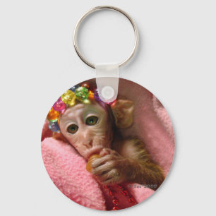 Snuggle Monkey Key Ring