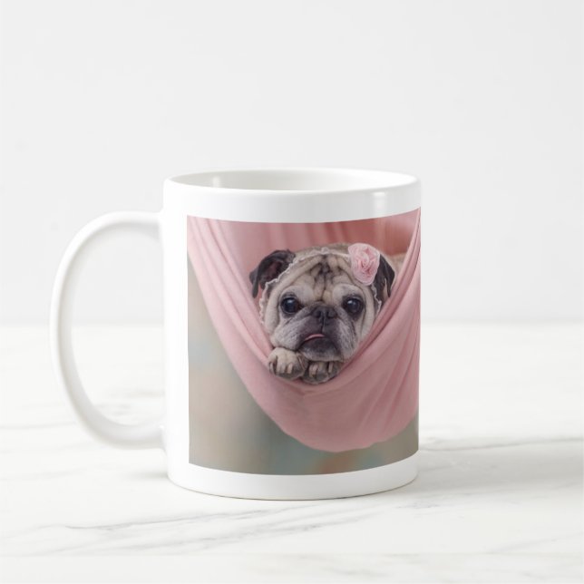 Snuggle Pug Mug by Pugs and Kisses (Left)