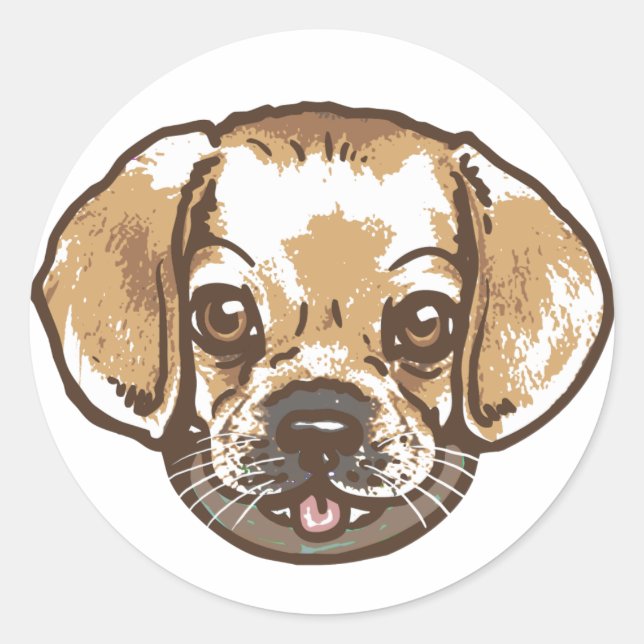 Snuggle Puggle Shirts and Gifts Classic Round Sticker (Front)