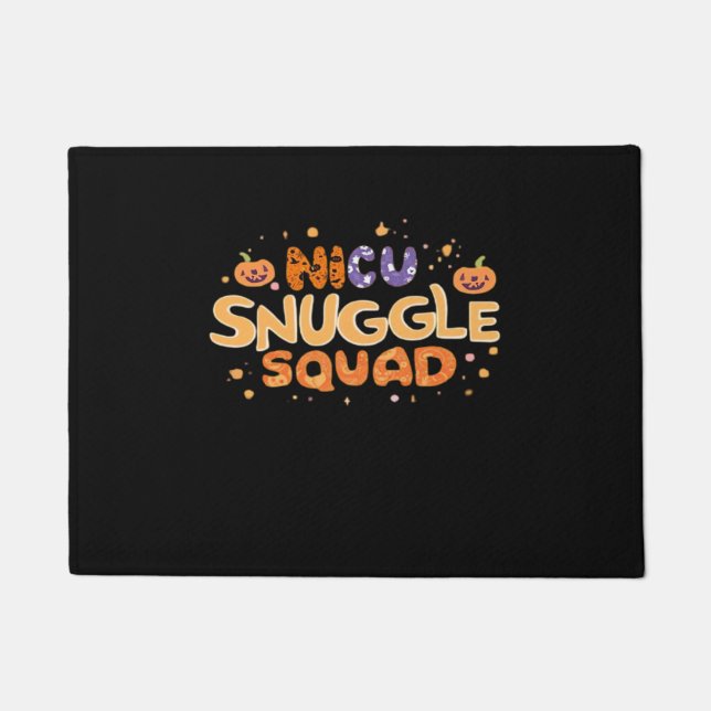 Snuggle Squad NICU Nurse Neonatal Nurse Halloween  Doormat (Front)