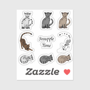 Snuggle Time Cute Kitten Cartoon Bundle Pack