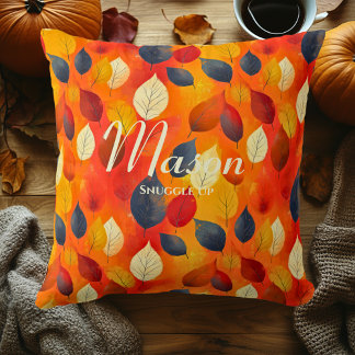 Snuggle Up Autumn Leaves | Warm Fall Decor Cushion