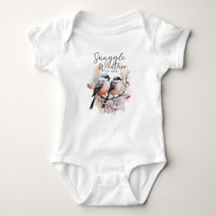 Snuggle Weather Is Here, Birds on Branch Christmas Baby Bodysuit