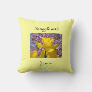 Snuggle with You Pillow Personalise Daffodils