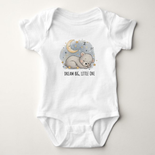 Snuggled Bear Cub - Cosy Den Dream Baby Bodysuit (Front)