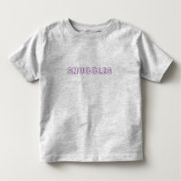"Snuggles" lavender lilac letters