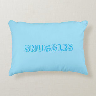"Snuggles" Light blue Decorative Cushion