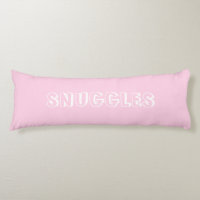 "Snuggles" Light pink white letters