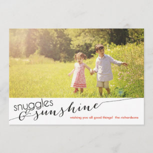 Snuggles & Sunshine with Back Photo Invitation