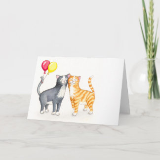 Snuggling Cats Card