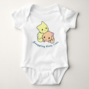 Snuggling Kitty Cats Baby Bodysuit