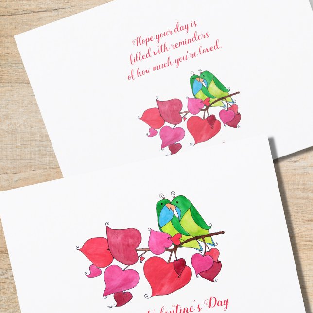 Snuggling Love Birds Valentine's Day Card (Creator Uploaded)