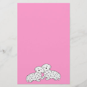Snuggly Dalmatian Dreams Stationery