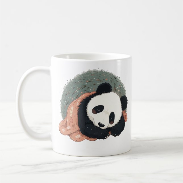 Snuggly Panda Dreams Coffee Mug (Left)