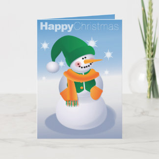 Snuggly Snowman Holiday Card
