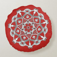 *~* Snugly White & Silver Red Mandala