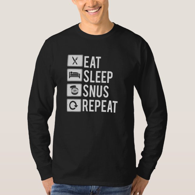 Snus  Idea No Smoker Nicotine Smokeless Tobacco T-Shirt (Front)