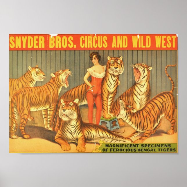 Snyder Bros. Circus and Wild West Poster (Front)