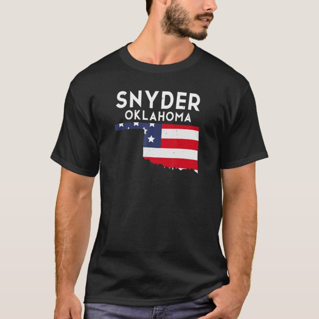 Snyder USA State America Travel Oklahoman T-Shirt (Front)