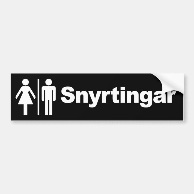 Snyrtingar Bumper Sticker (Front)