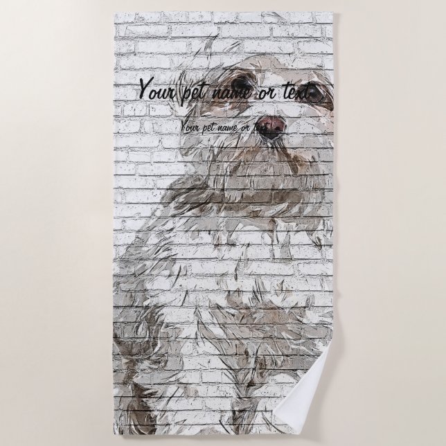 So adorable and cute, Maltese dog Beach Towel (Front)