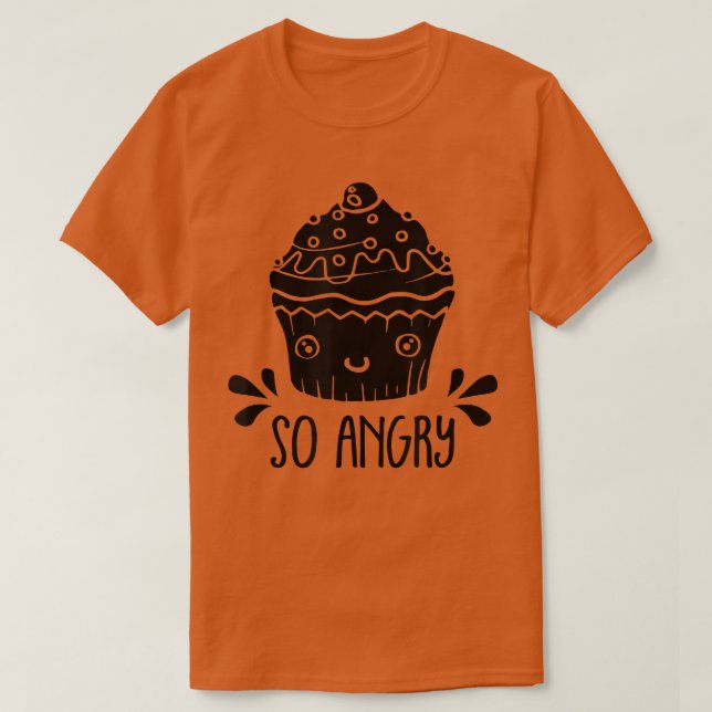So Angry Funny Cupcake Baking Lover Baker Bakery V T-Shirt (Design Front)