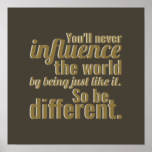 So Be Different Poster (Front)