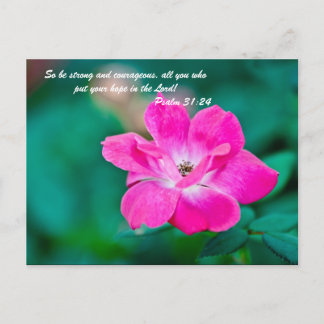 So be strong and courageous, all you who put your postcard