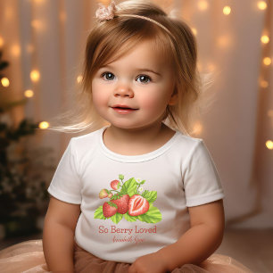 So Berry Loved Baby Toddler T-Shirt Strawberries Bodysuit