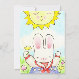 'so big' boy bunny birthday invitation