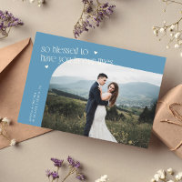 So Blessed Denim Blue Wedding Photo