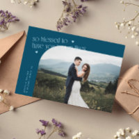 So Blessed Teal Wedding Photo