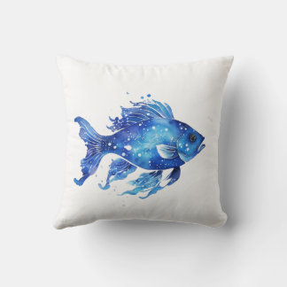 So Blue Fish Small Cushion