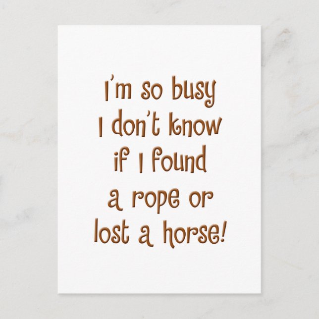 So Busy! Postcard (Front)