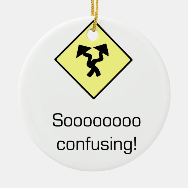 So Confusing Ceramic Tree Decoration (Front)